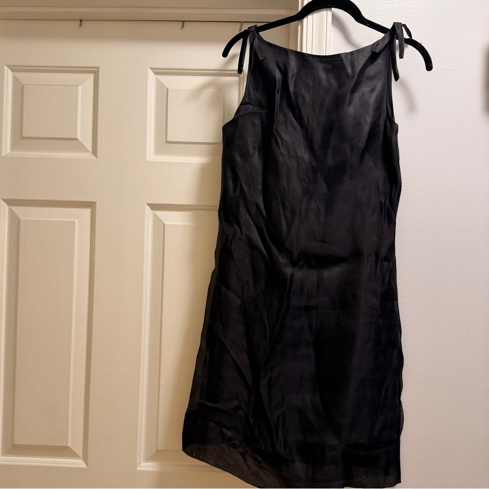 Rare Authentic Paule Ka black 100% silk slip dress in size FR 36
